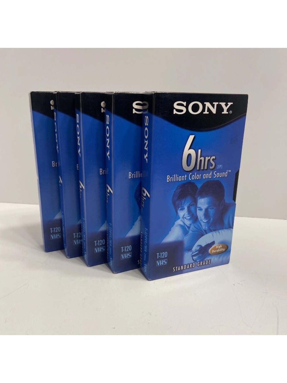 5-Pack Sony T120VL Standard Grade VHS Blank Video Tapes 6 Hours New Open Box